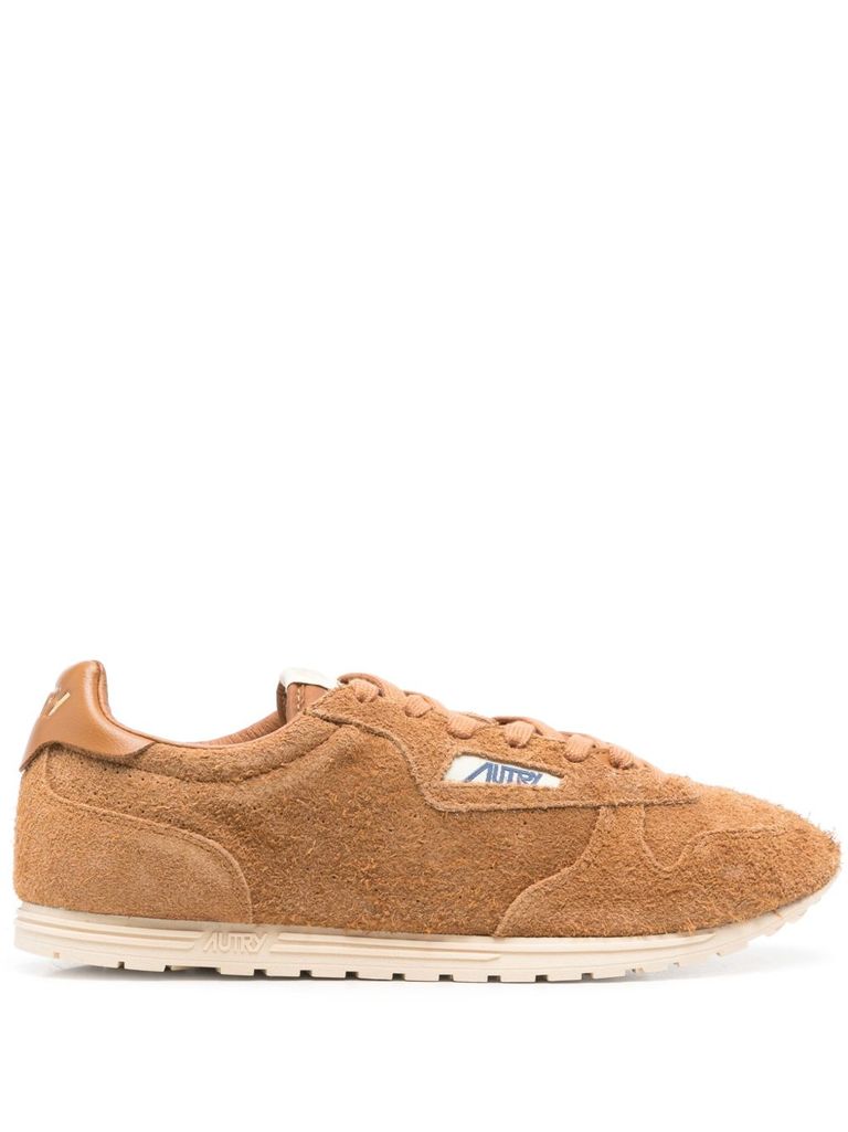 Autry Suede Leather Low Top Sneakers In Brown