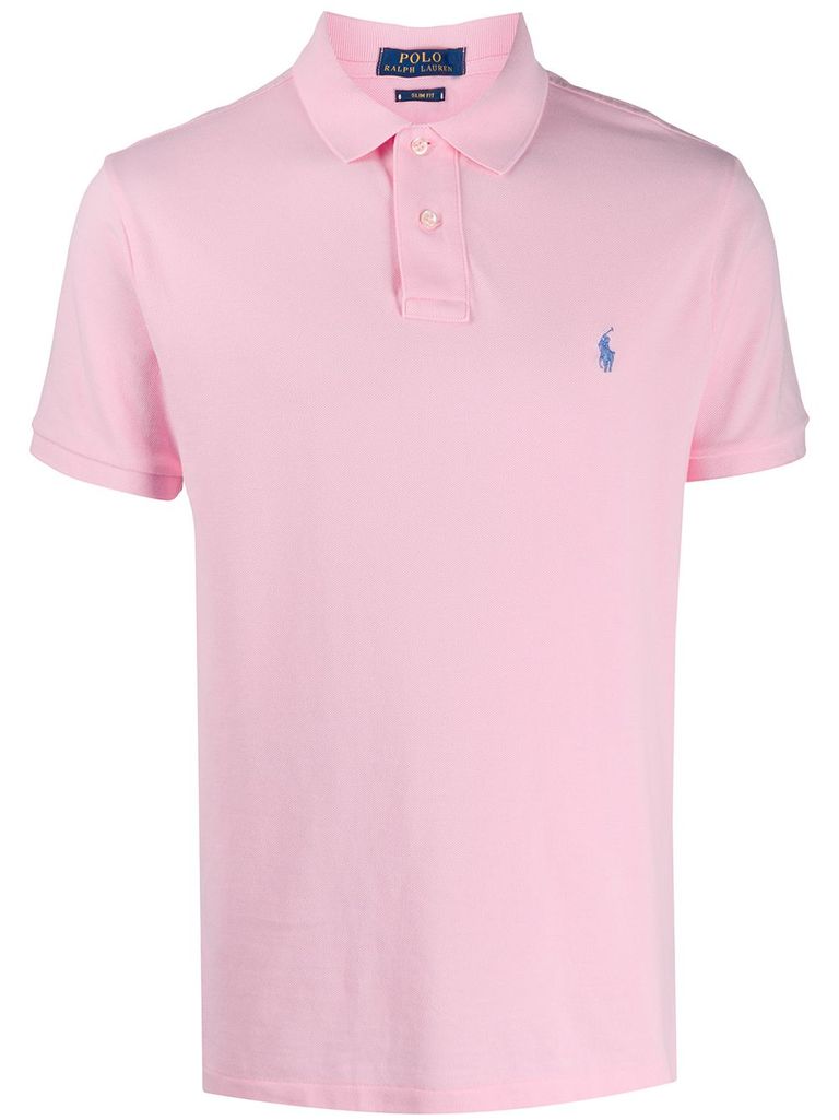 POLO RALPH LAUREN COTTON POLO IN PINK WITH LOGO