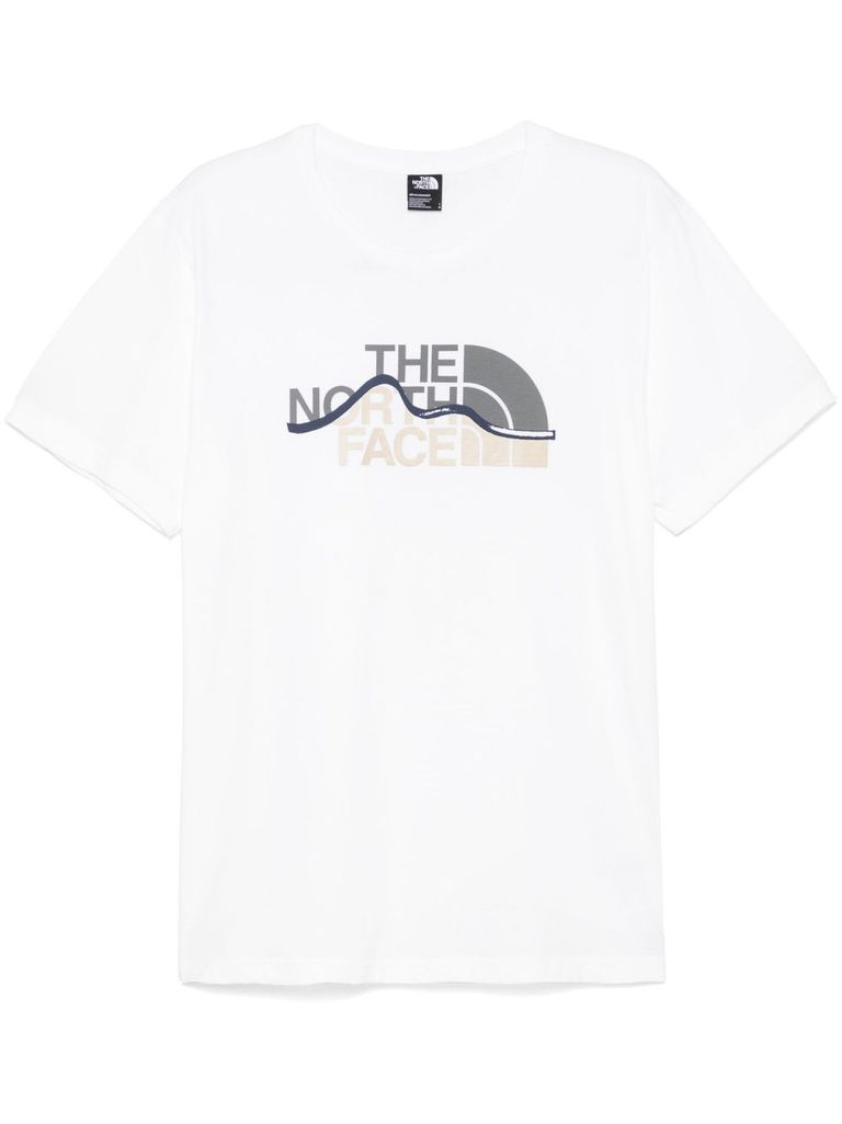 THE NORTH FACE CREW NECK T-SHIRT IN WHITE WITH LOGO