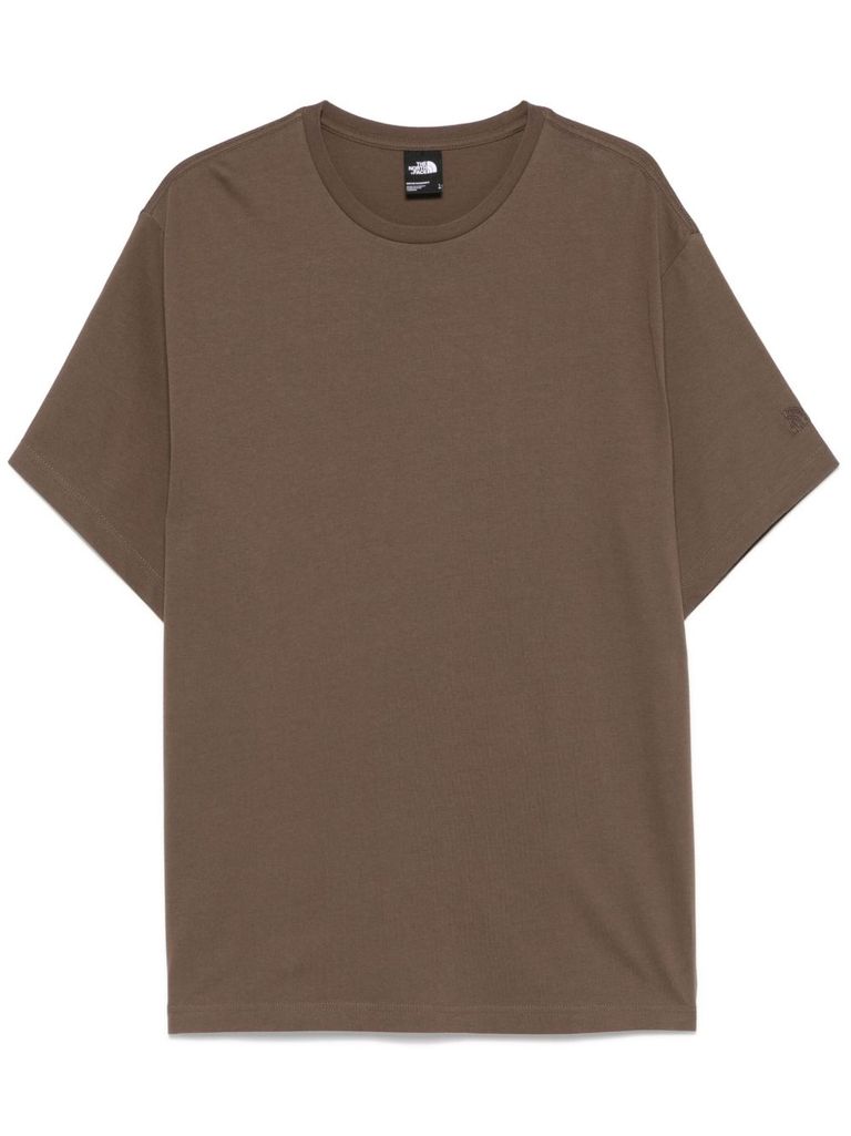 THE NORTH FACE CREW NECK T-SHIRT IN BROWN WITH LOGO