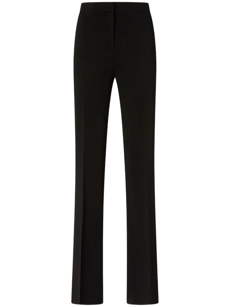Pinko Flattering Tailored Trousers With Classic Waistband In Black