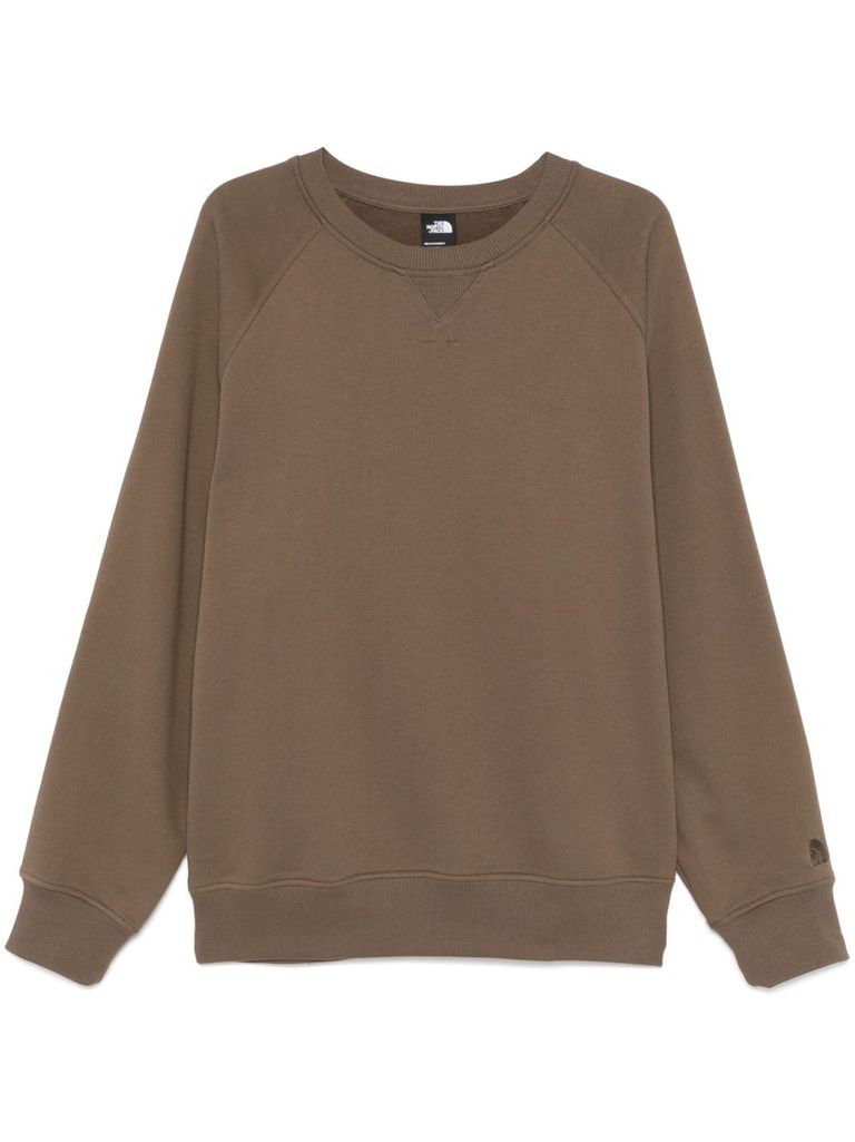 Shop The North Face Cotton Sweatshirt In Brown With Logo To The Rear