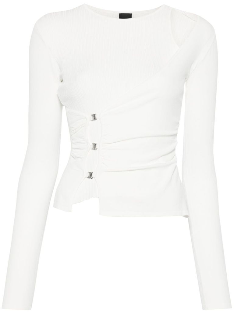 Shop Pinko White 'lassen' T-shirt Cut-out