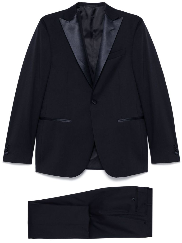 Corneliani Classic Tailored Blue Suit With Single-button Closure In Blue