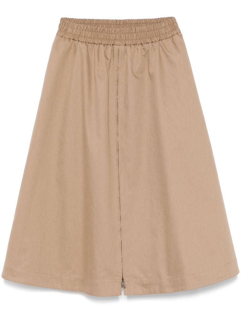 Golden Goose Deluxe Brand Flowing Beige Maxi Skirt With Elastic Waistband In Beige