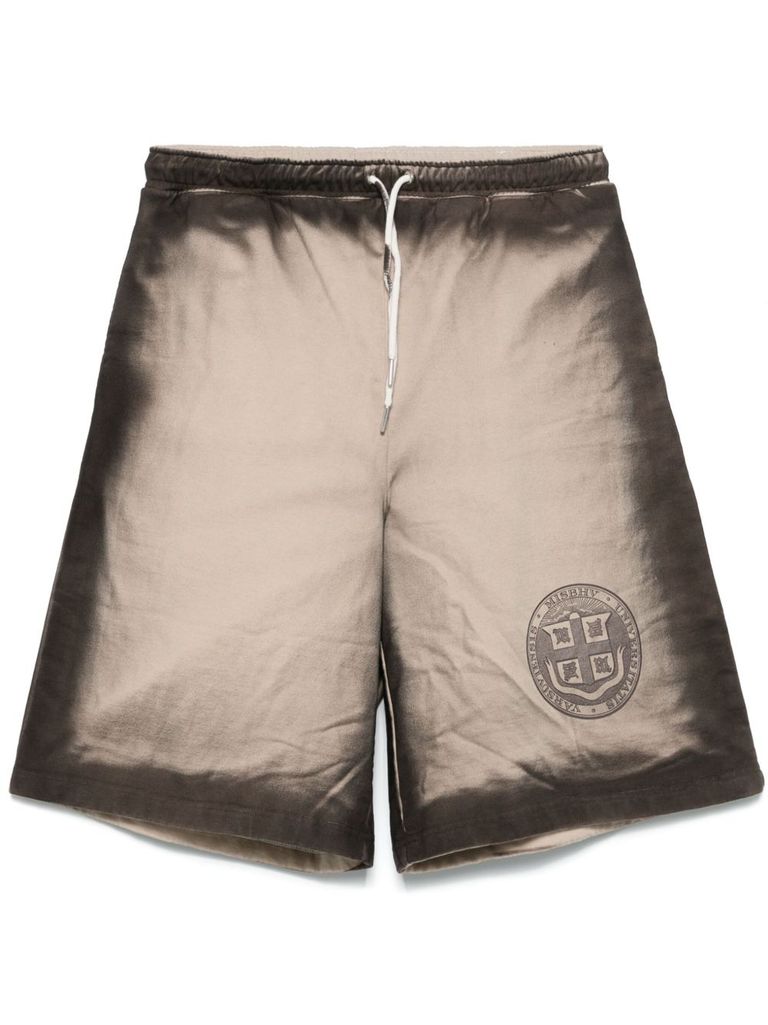 Shop Misbhv Cotton Shorts In Beige