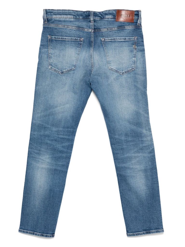 Shop Hugo Boss Cotton Jeans In Blue Denim