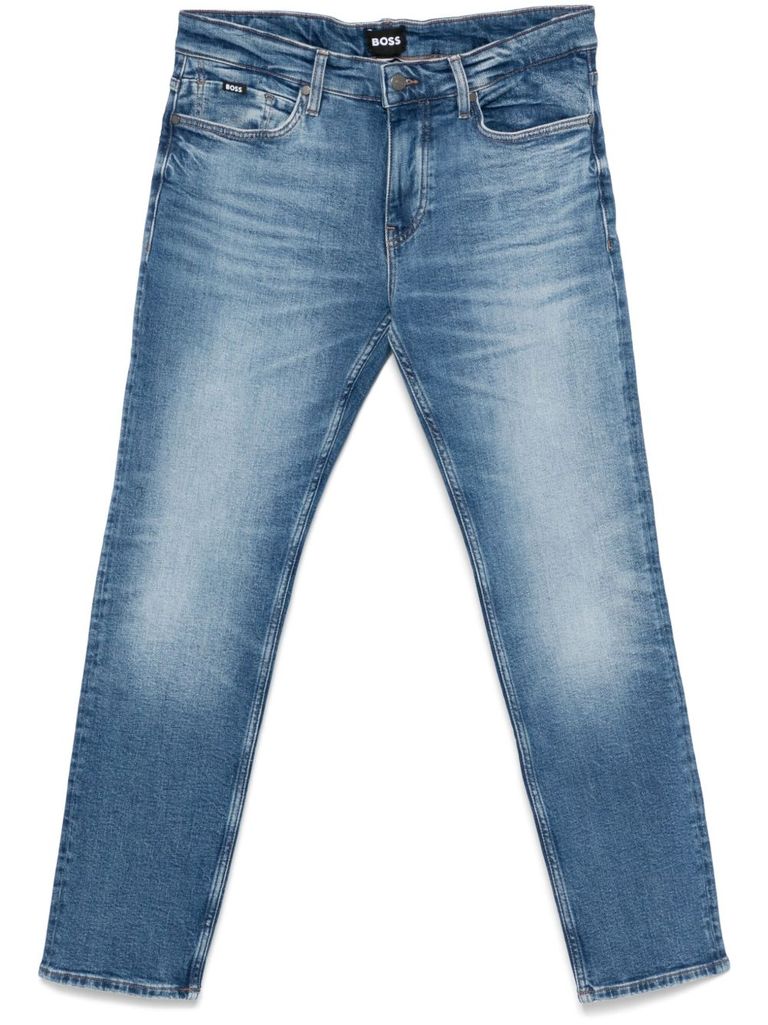 Shop Hugo Boss Cotton Jeans In Blue Denim