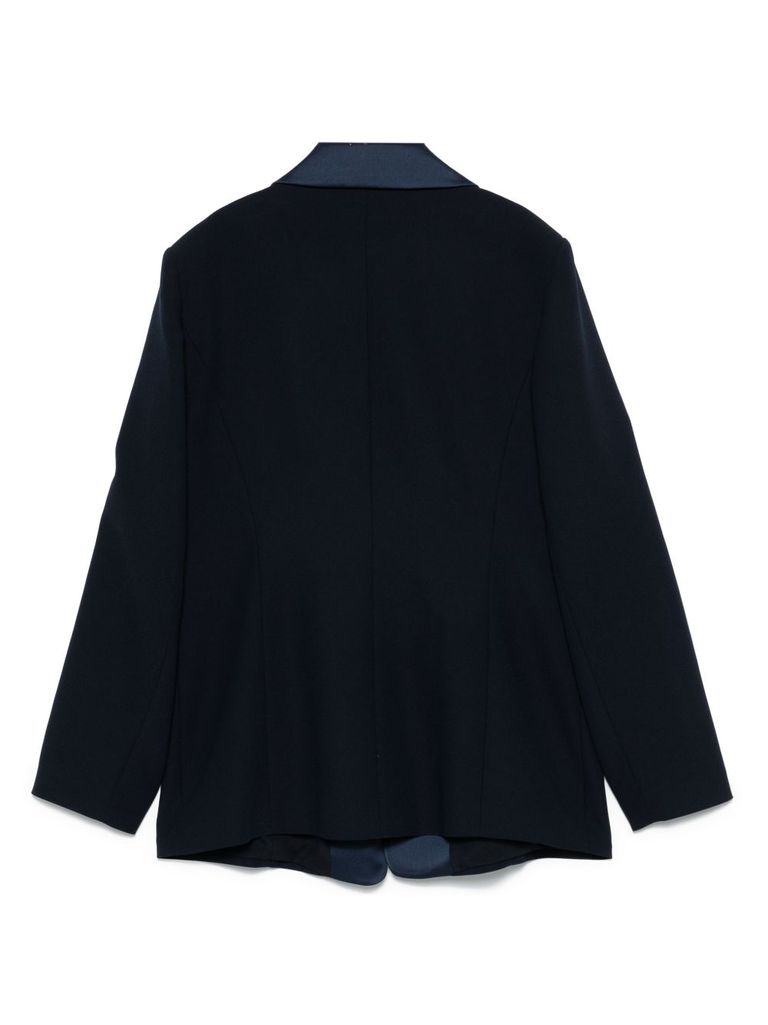 Shop Marina Rinaldi Single-breasted Blazer 'mandare' Blue