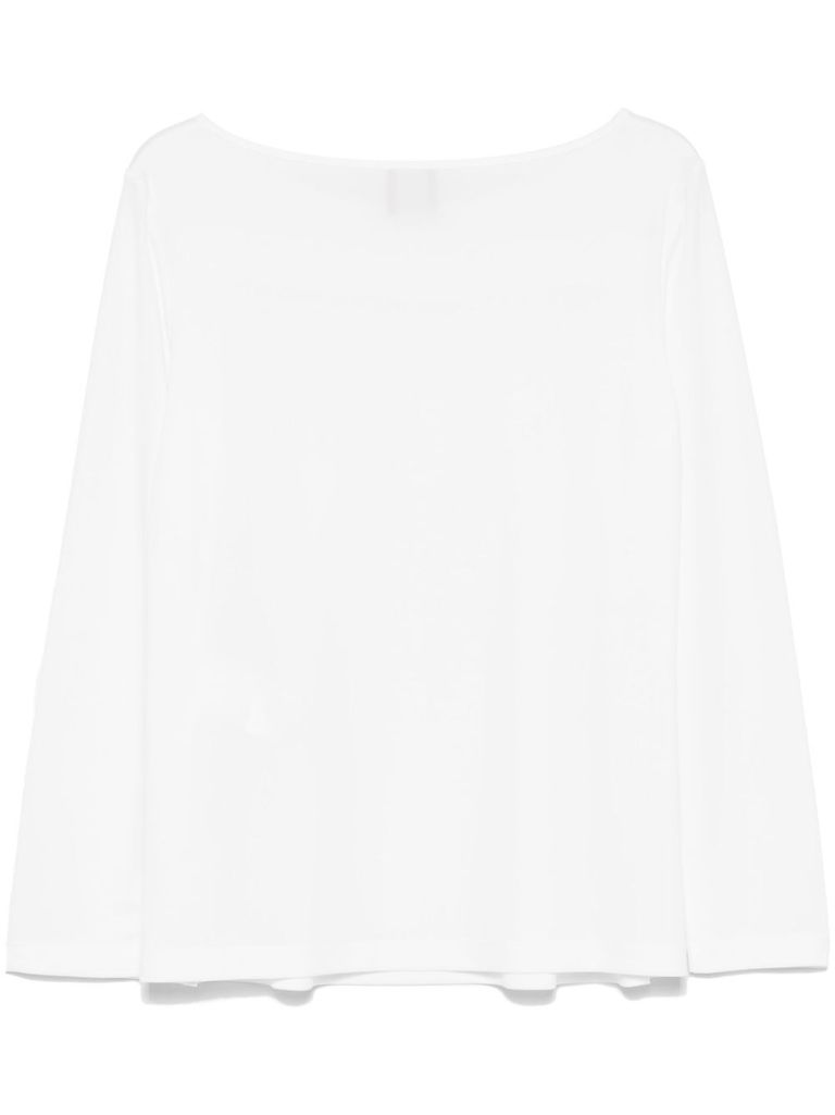 MARINA RINALDI WHITE CREW-NECK 'ERCOLE' T-SHIRT 