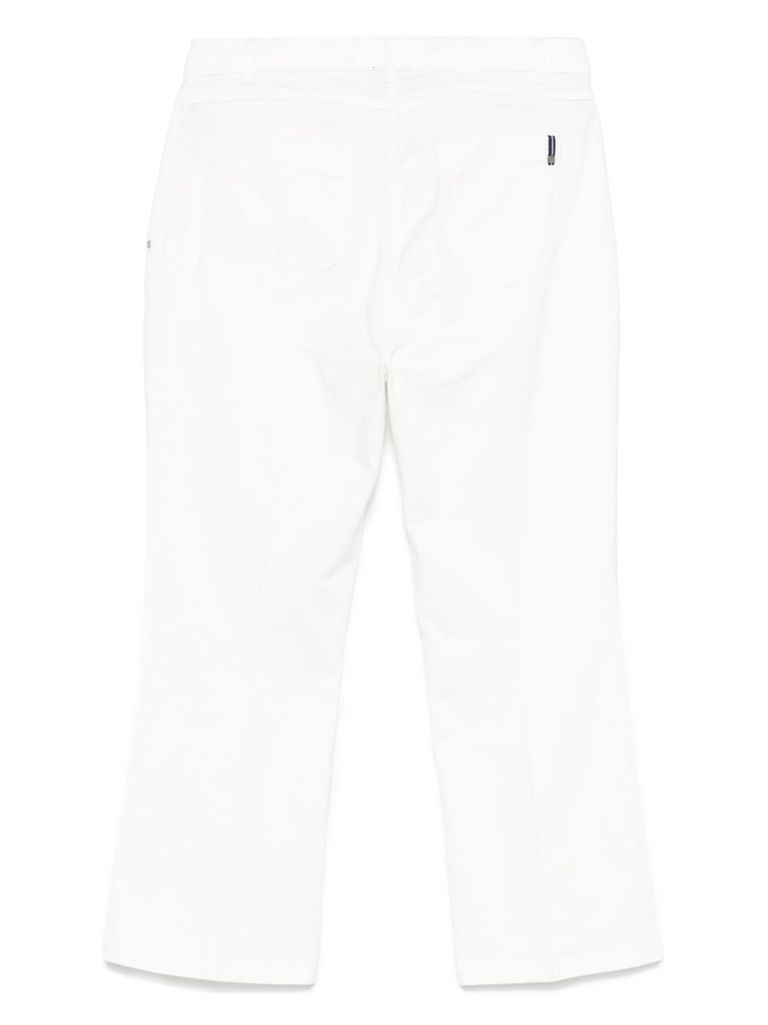Shop Marina Rinaldi 'leonida' Trousers In White Cotton