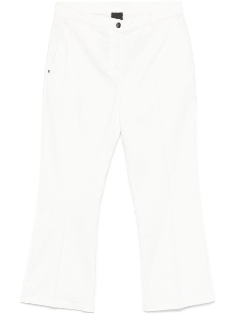Shop Marina Rinaldi 'leonida' Trousers In White Cotton