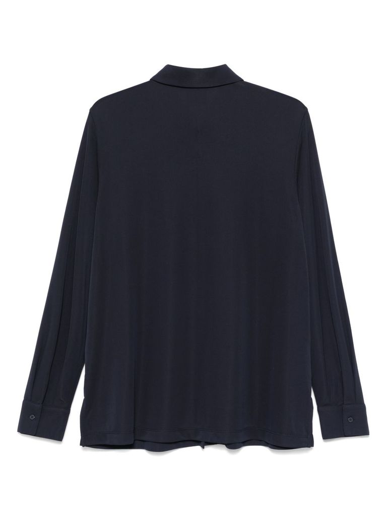 Marina Rinaldi Navy Blue Dolce Shirt In Black