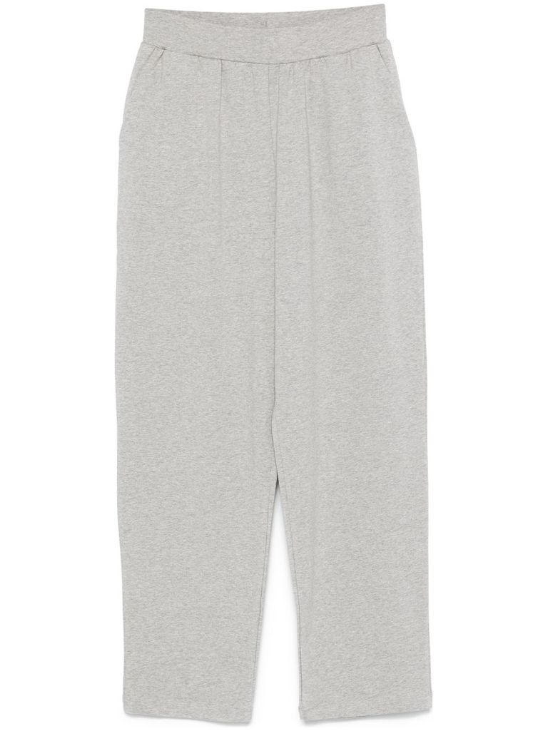 Shop Marina Rinaldi 'drava' Sweatpants In Grey Cotton