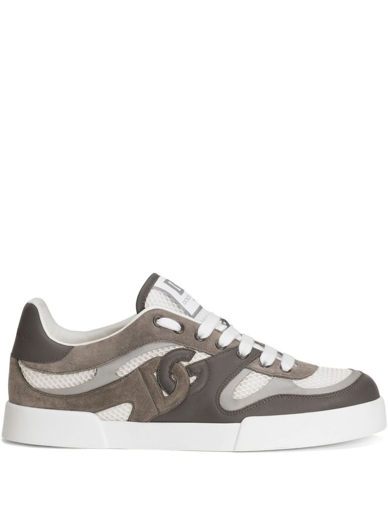 Dolce & Gabbana Strobel Portofino Light Sneaker In Calfskin In White