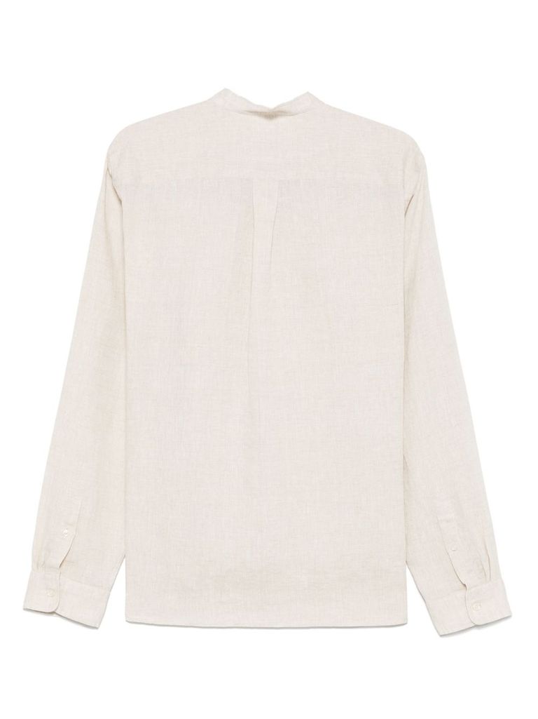 Xacus Linen Shirt In Beige In Neutral