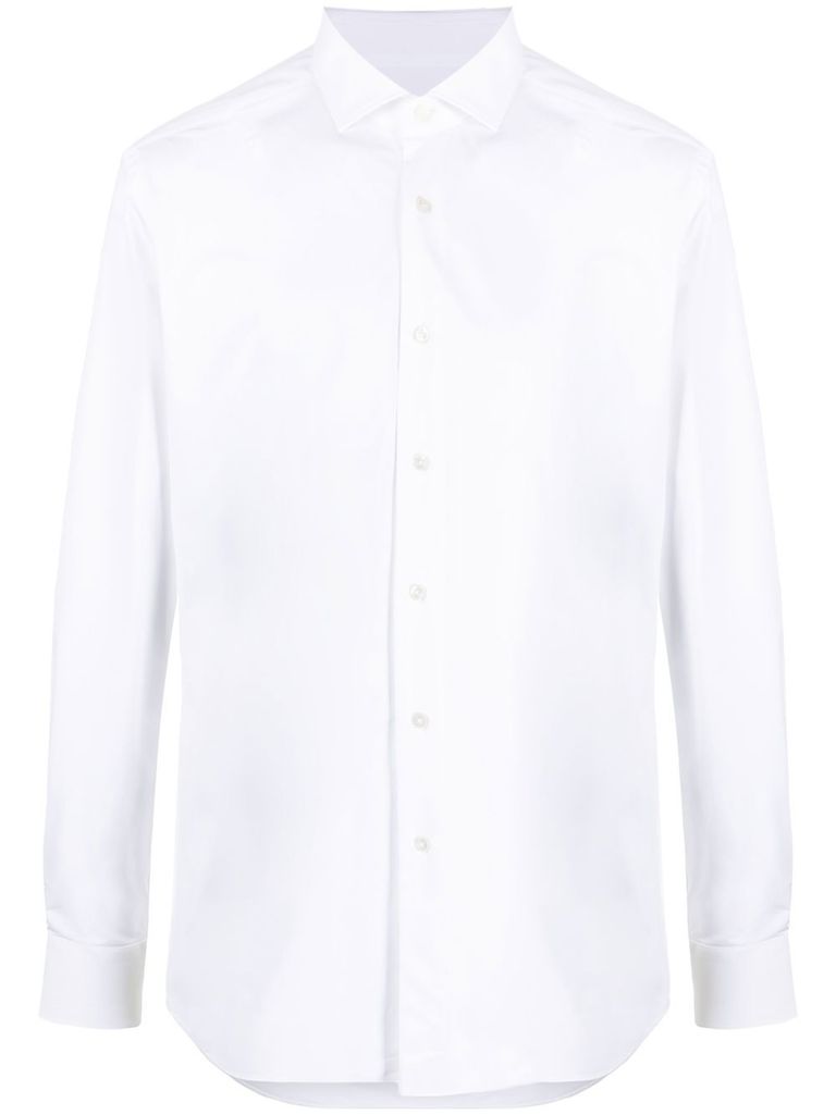 Shop Xacus Long Sleeves Shirt In White
