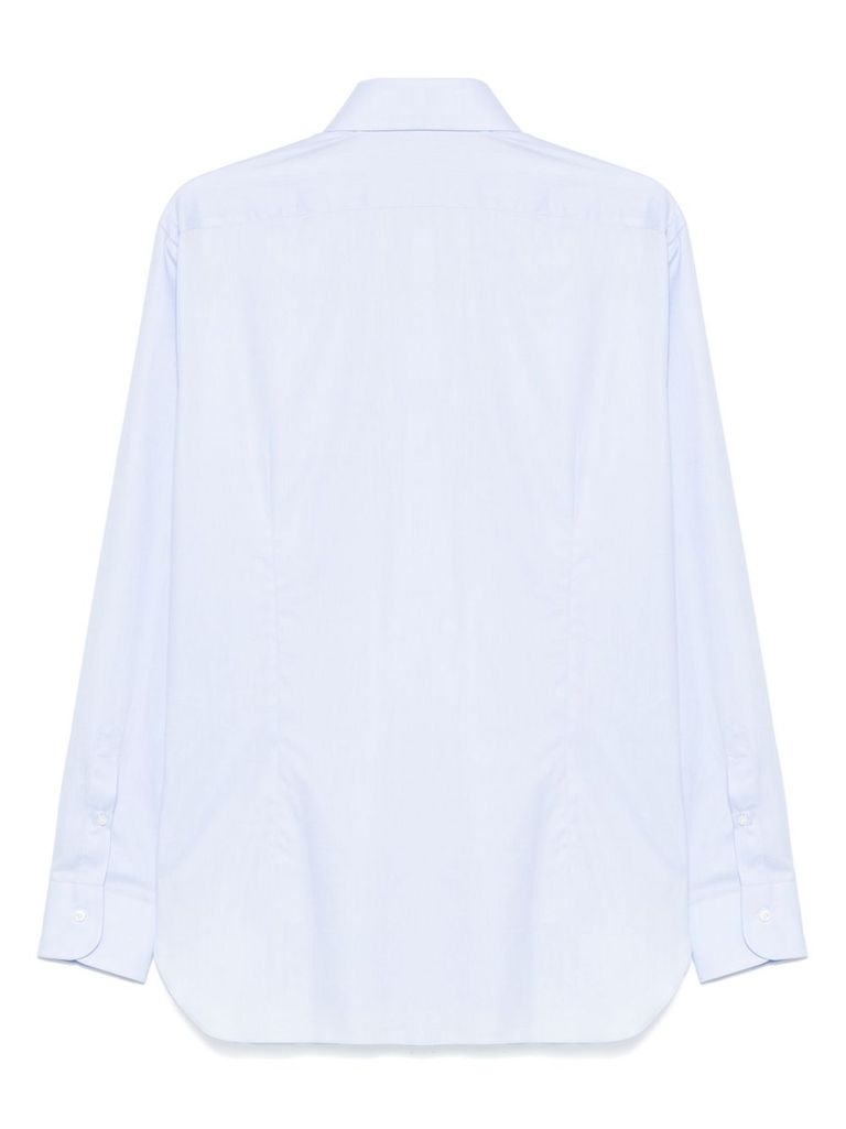 BARBA NAPOLI COTTON SHIRT IN LIGHT BLUE