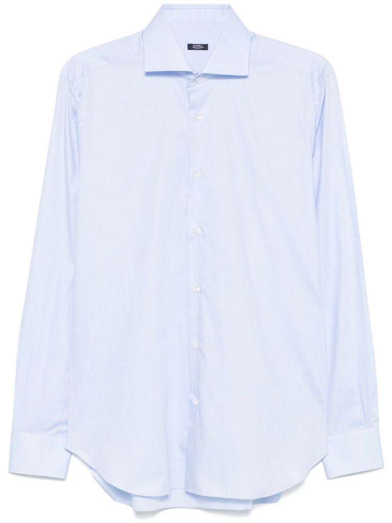BARBA NAPOLI COTTON SHIRT IN LIGHT BLUE