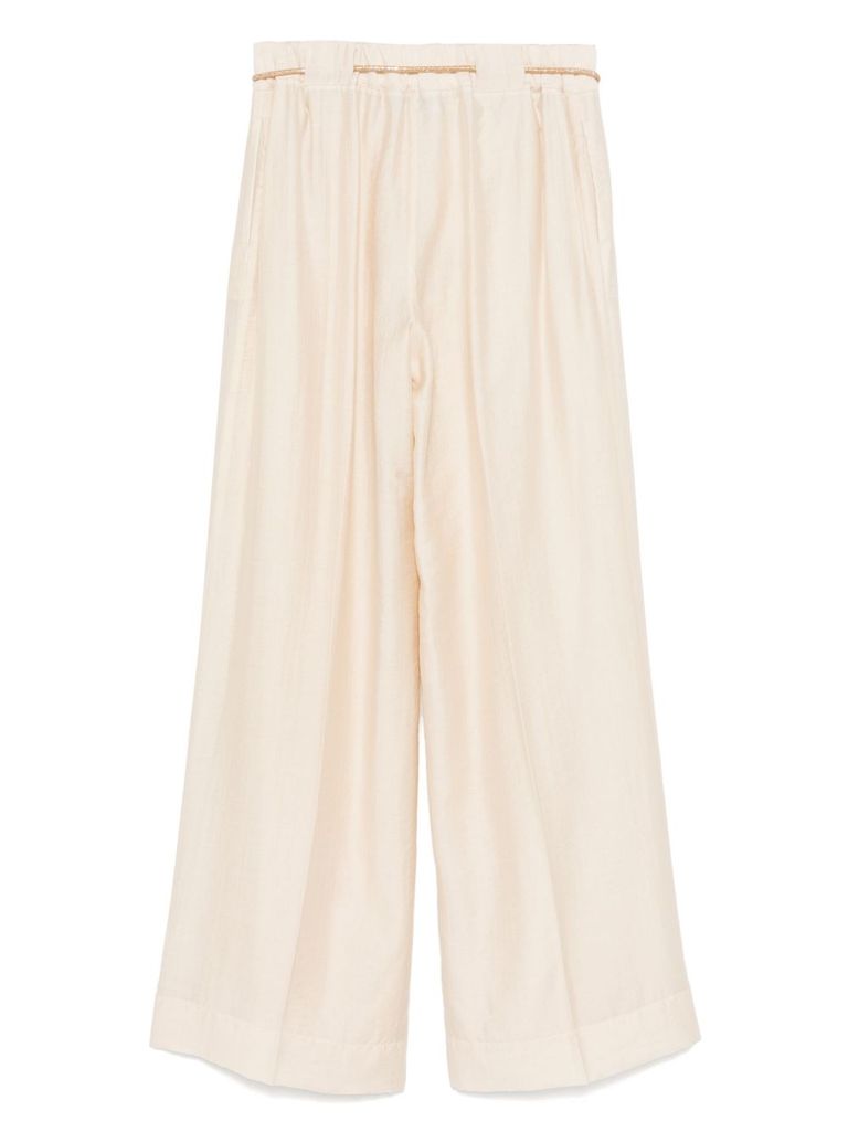 Shop Blugirl Beige Soft Trousers With Belt
