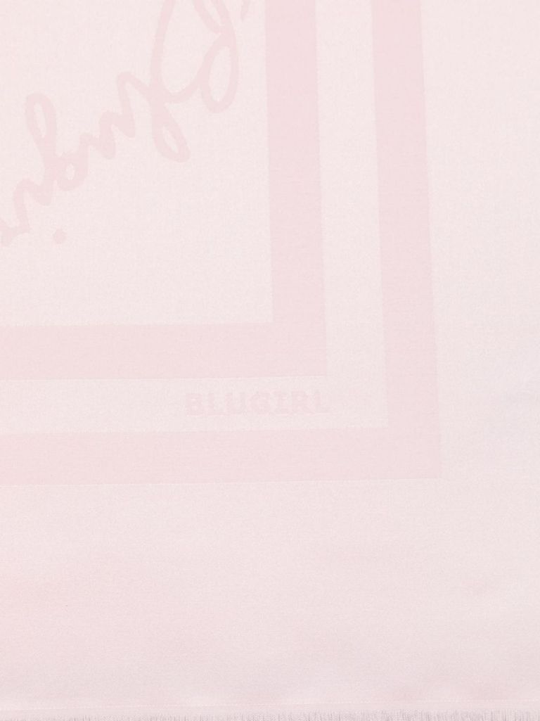 Blugirl Pink Scarf With Logo In Pink