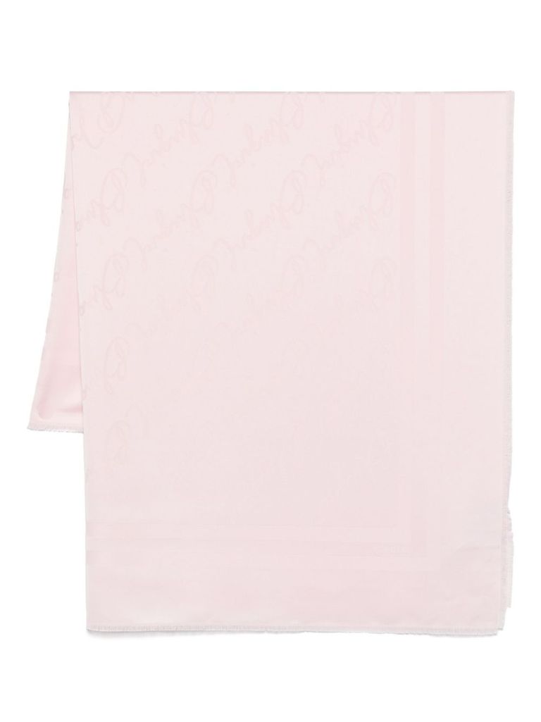 Blugirl Pink Scarf With Logo In Pink