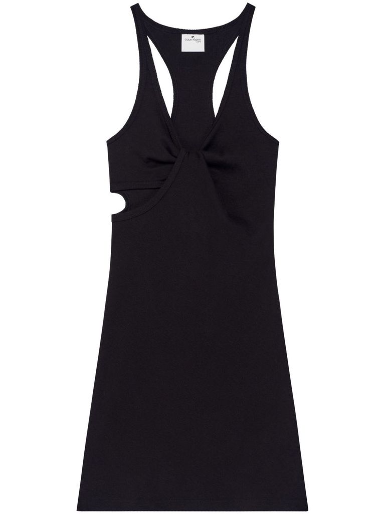 Courrèges Twist 90s Rib Dress In Black