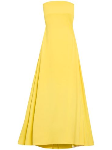 JACQUEMUS - Abito lungo 'Bustier' giallo svasato