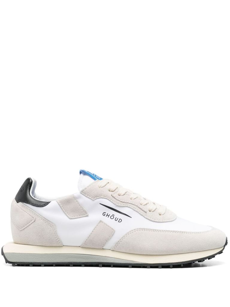 Ghoud Premium Fabric Blend Black Sneakers In White
