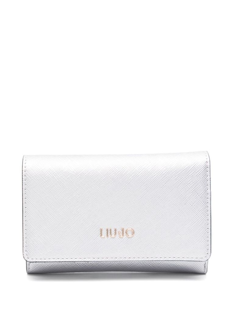 Liu •jo Textured-finish Wallet In Silver