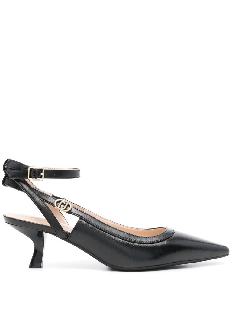 Liu •jo Liu Jo Black 'gemy' Slingback With Heel In Black