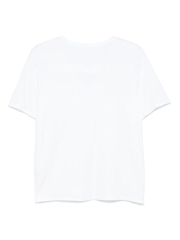 MAJESTIC V-NECK T-SHIRT IN WHITE