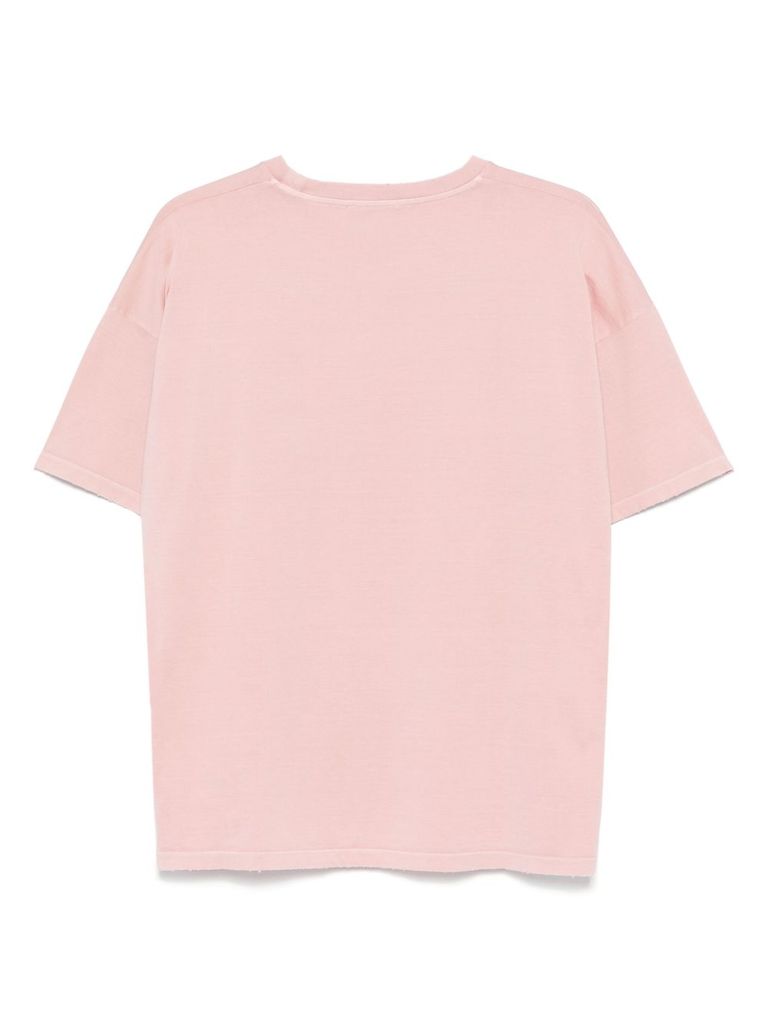 Dondup Sunset Scene Oversized Graphic Print T-shirt In Pink