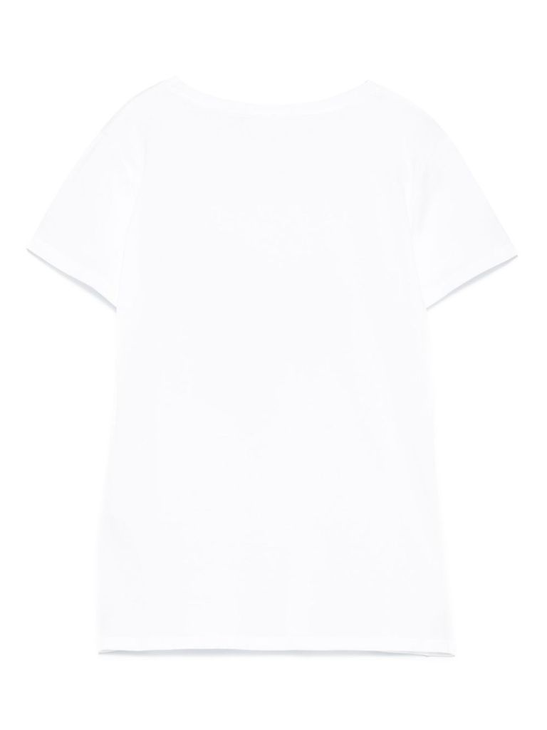 Liu •jo Cotton T-shirt In White With Print In White