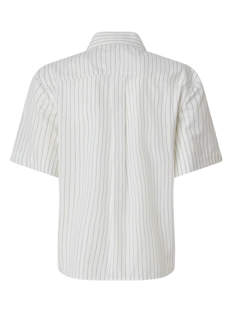 Shop Pinko White Cotton 'innuendo' Shirt In Multicolour
