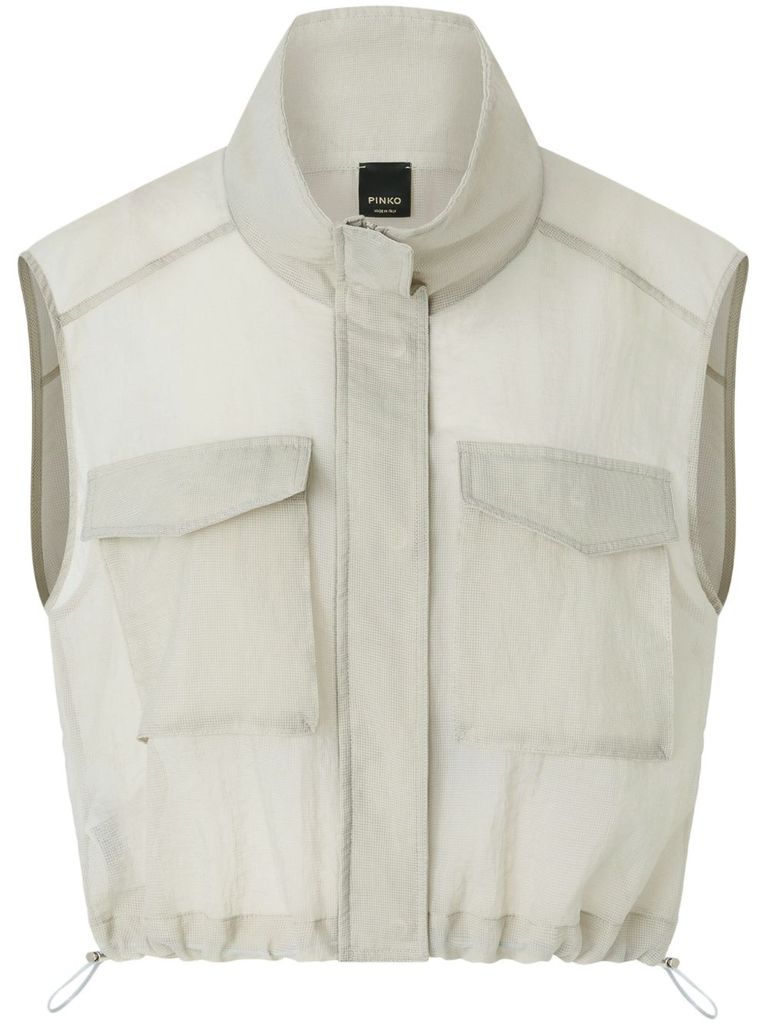 Shop Pinko Grey 'fisarmonica' Gilet