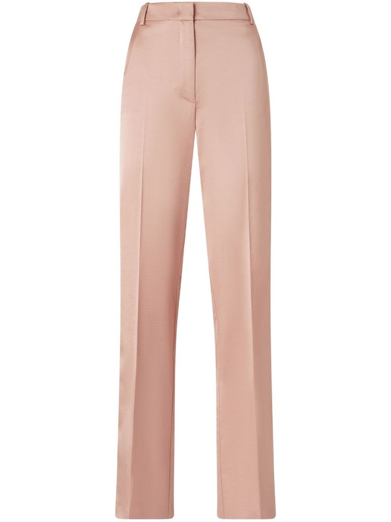 Pinko Elegant Satin Trousers For Ceremonies In Pink