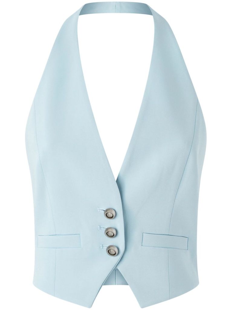 Shop Pinko Pastel Blue 'moretta' Top