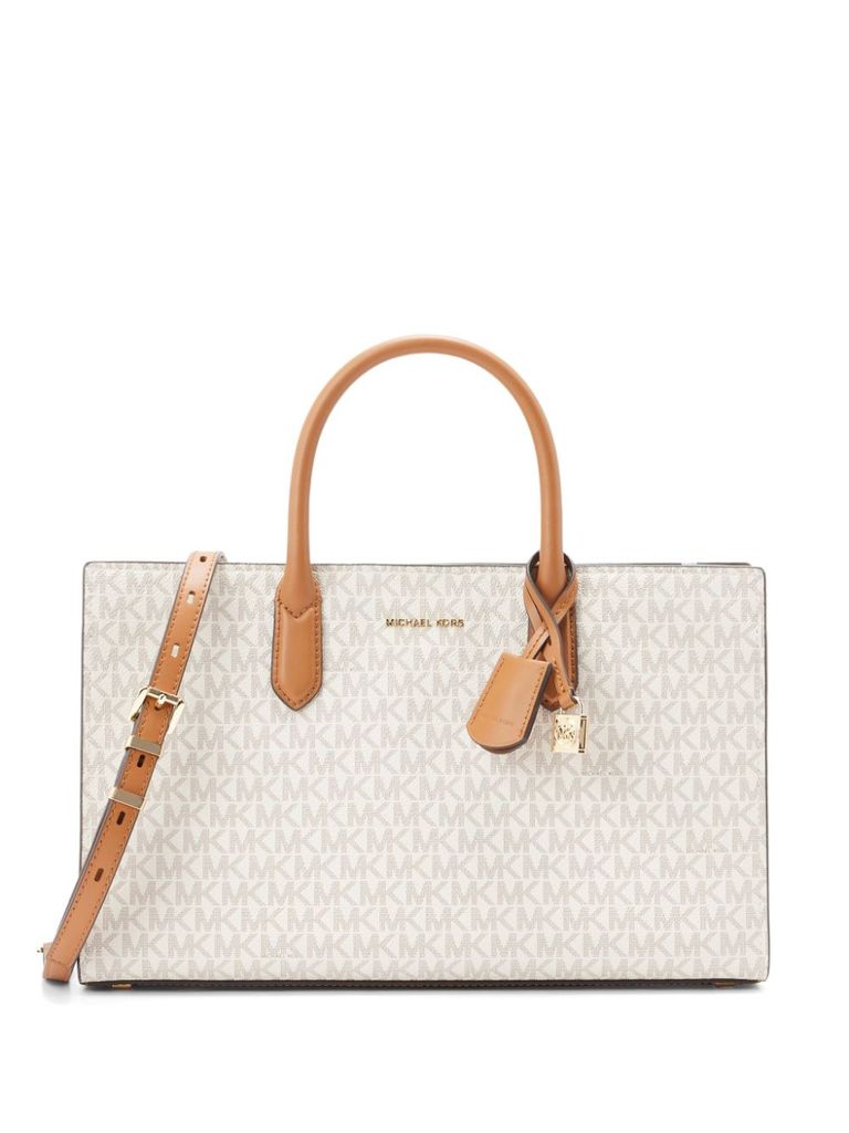 Michael Kors Medium Scarlett Tote Bag In White