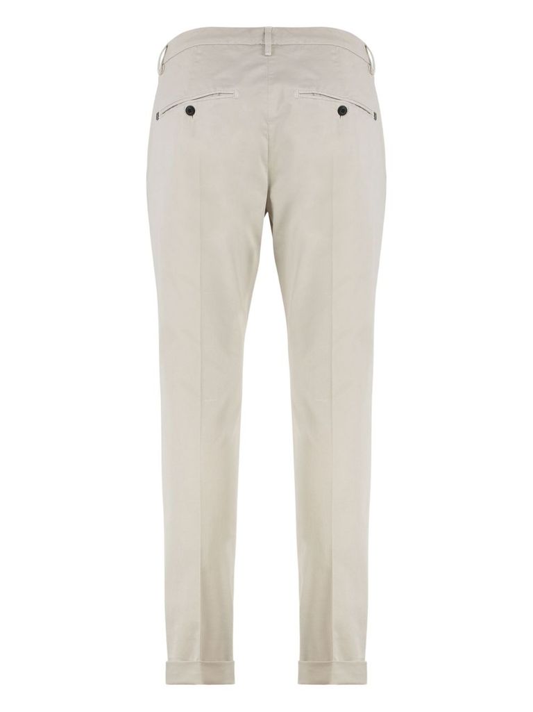 Dondup Trousers Back Pockets Belt Loops Side Pockets In Beige