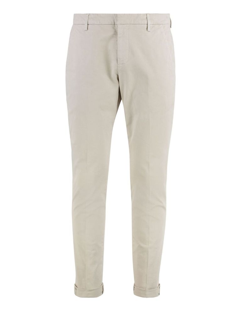 Dondup Trousers Back Pockets Belt Loops Side Pockets In Beige