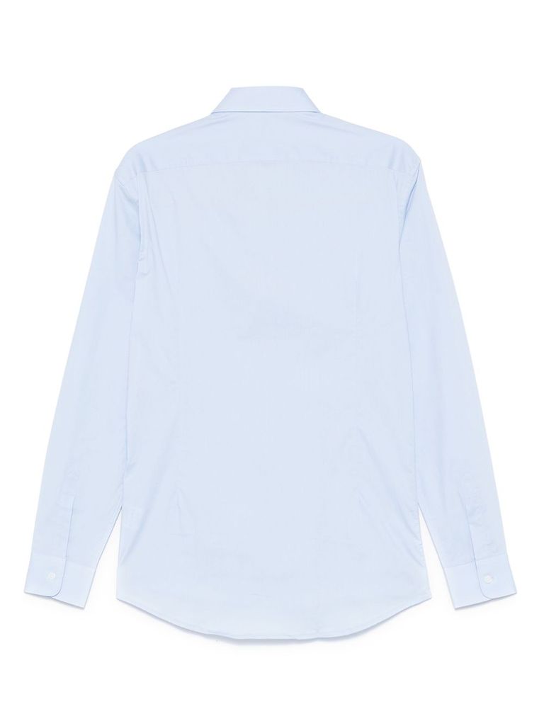 Shop Daniele Alessandrini Iconic Shirt In Light Blue Cotton