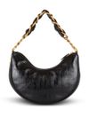 balmain - Black calfskin 'Moon Bag' shoulder bag - 1