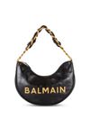 balmain - Black calfskin 'Moon Bag' shoulder bag