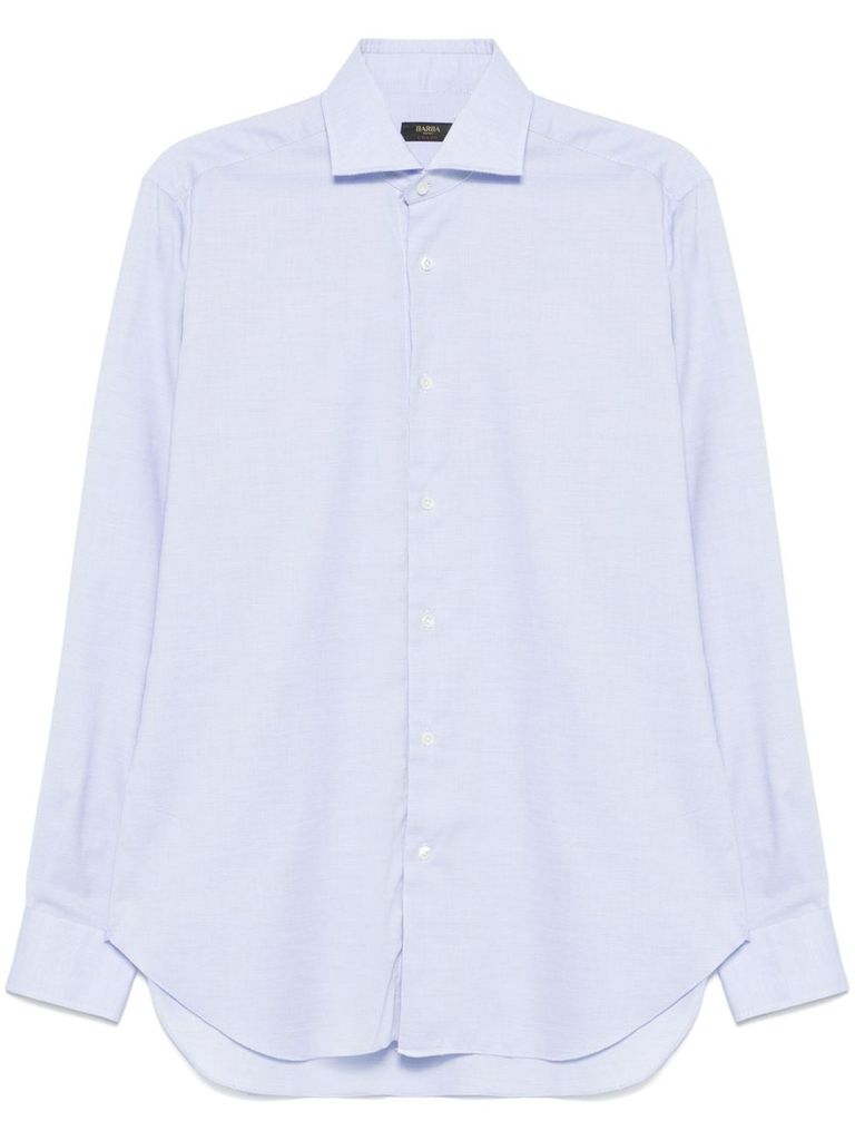 Barba Napoli Barba Button-down Cotton Shirt In Blue