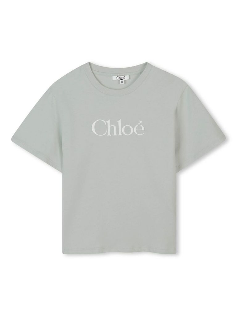 Logo print crop t-shirt