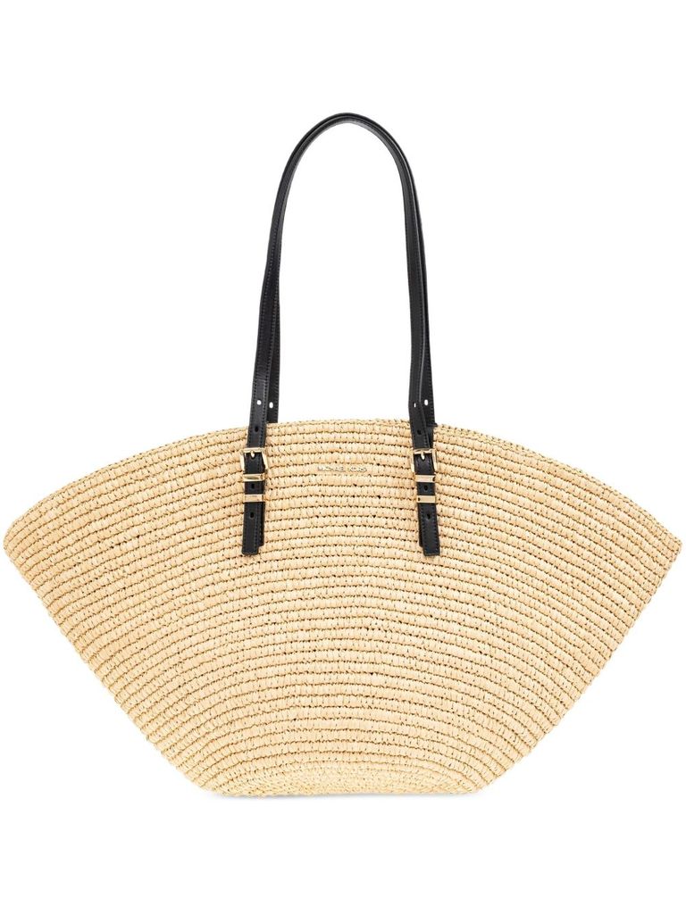 Michael Kors Shoulder Bag In Beige With Top Two Adjustable Top Handles In Beige