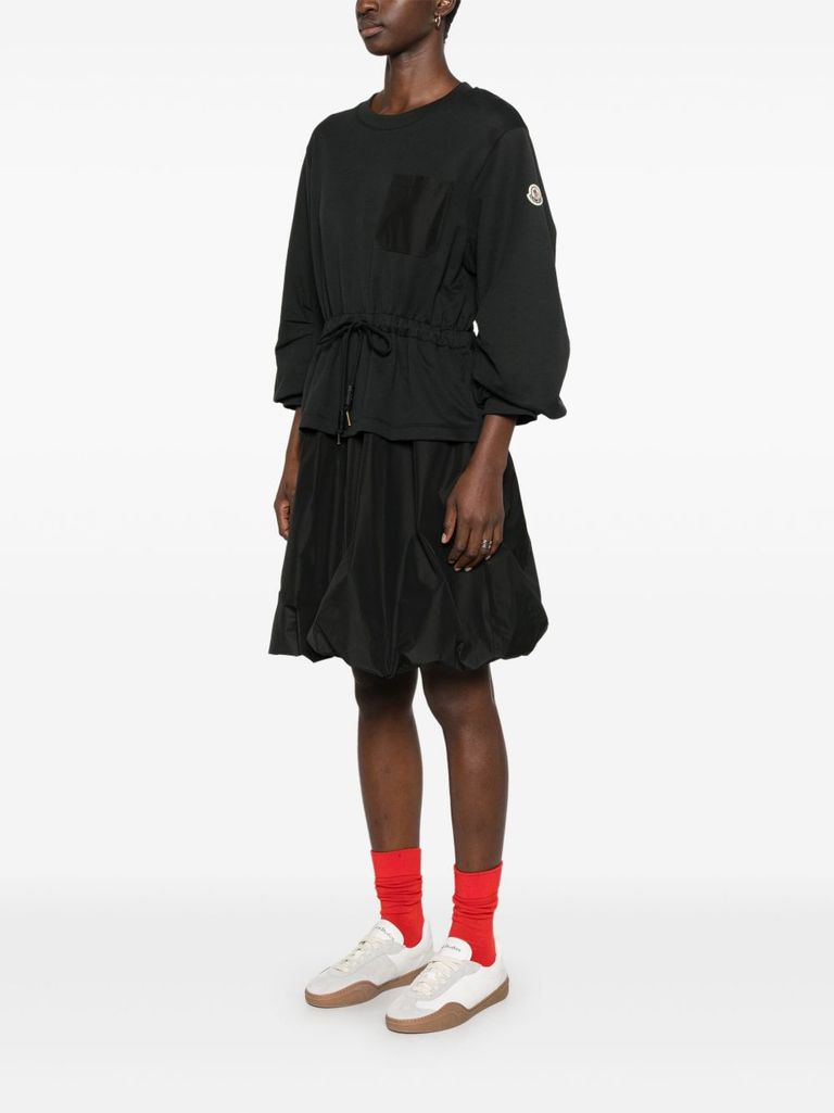 【関税&送料込み】Moncler Mini Dress In Black With Balloon Mini dress in black with balloon skirt