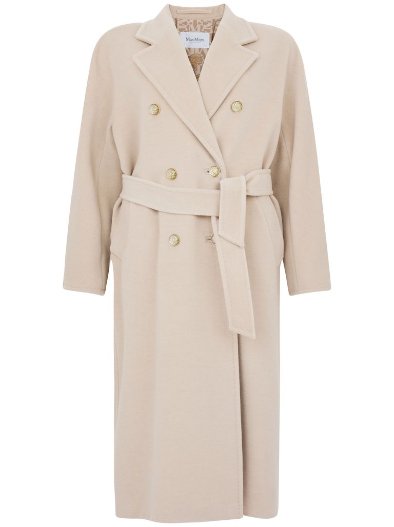 MAX MARA VIRGIN WOOL COAT IN BEIGE