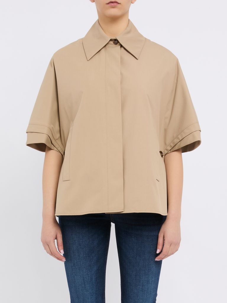 ポンチョ・ケープ MAX MARA PAROLE CAPE IN GABARDINE Parole' cape in pure cotton anti-drop gabardine